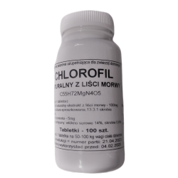 Chlorofil naturalny - tabletki - 100mg - 100 tab. Podkowa